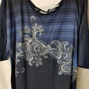 Catherine's Pullover shirt with 3/4 sleeves, 2x